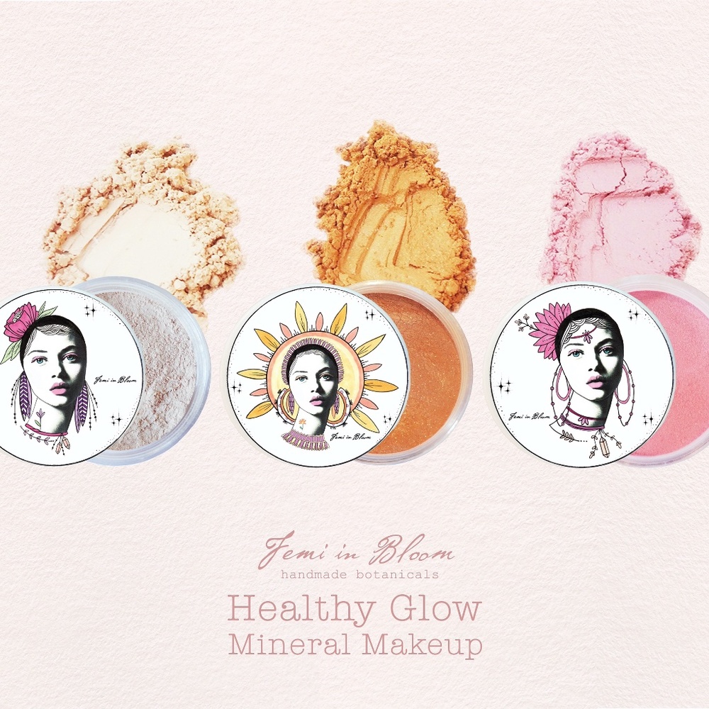 Healthy Glow Natural Beauty Loose Mineral Face Powder Trio Kit